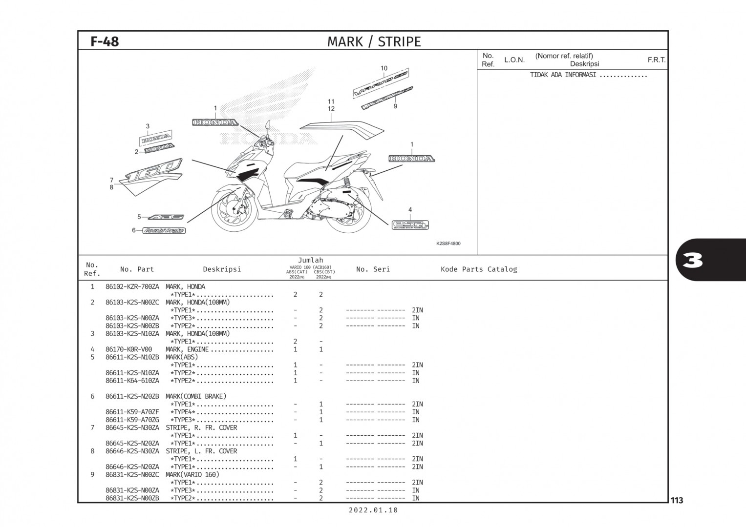 F48 - TEM XE - HONDA VARIO 160 (K2S)