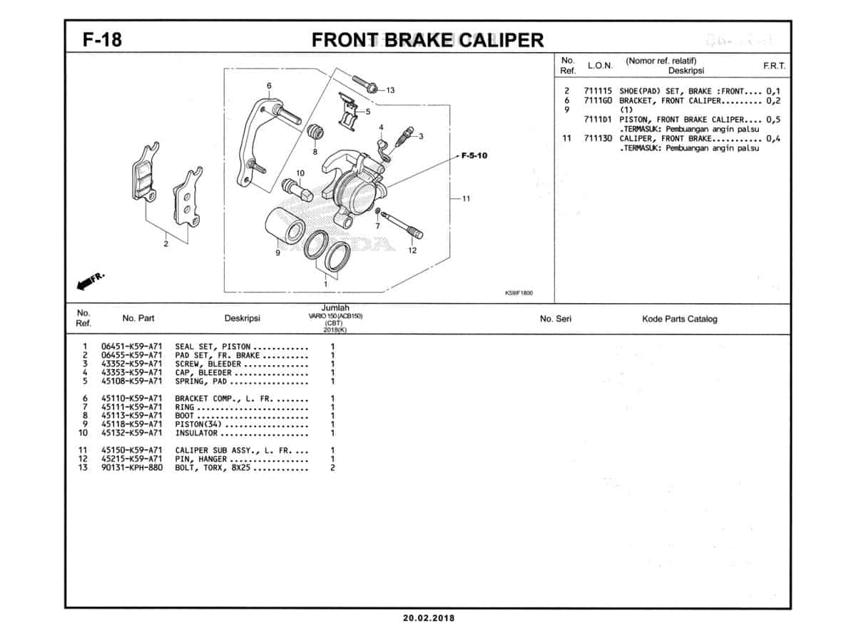 F-18-Front-Brake-Caliper-Katalog-New-Vario-150-K59J-1