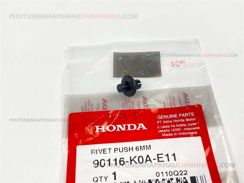 Ốc bấm nhựa Honda 6mm 90116K0AE11