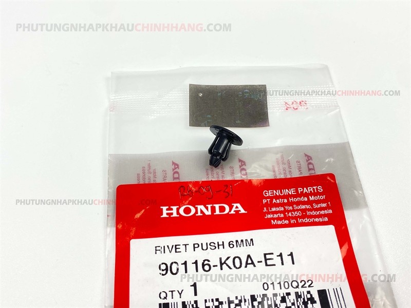 Ốc bấm nhựa Honda 6mm 90116K0AE11