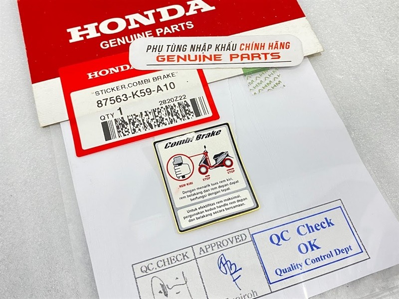 TEM CẢNH BÁO COMBI BRAKE HONDA INDO