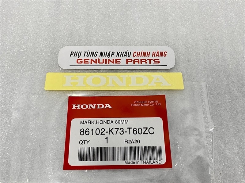 Tem Honda yếm bạc Wave 125i 86102-K73-T60ZC