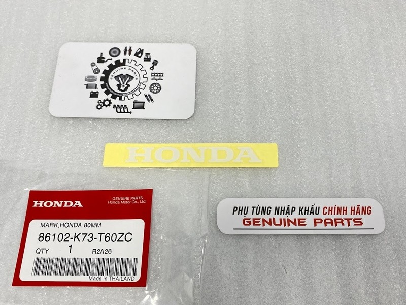 Tem Honda yếm bạc Wave 125i 86102-K73-T60ZC