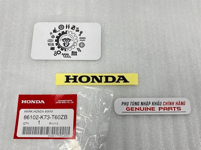 Tem Honda yếm trắng Wave 125i 86102-K73-T60ZB