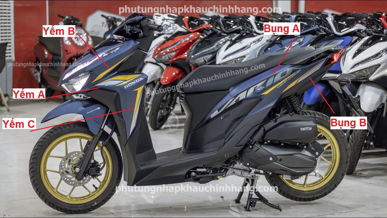 Tem Vario 125 Xanh nhám 2021