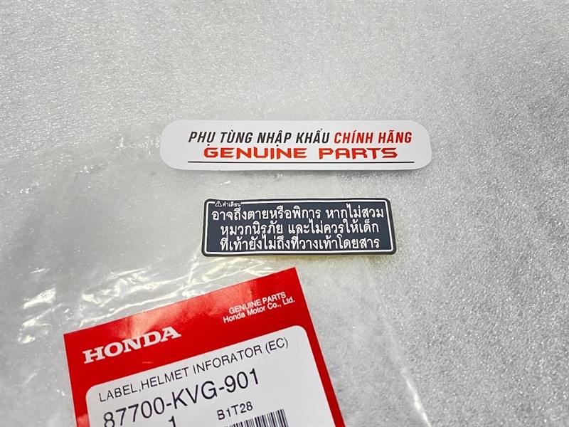 Tem cảnh báo Honda Thailand Helmet 3 dòng 87700-KVG-901